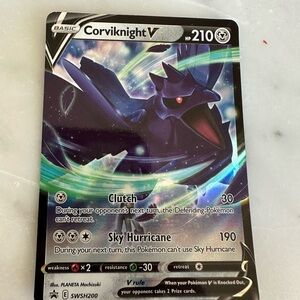 Corviknight V Pokémon Card - Dark Blue Holo Artwork